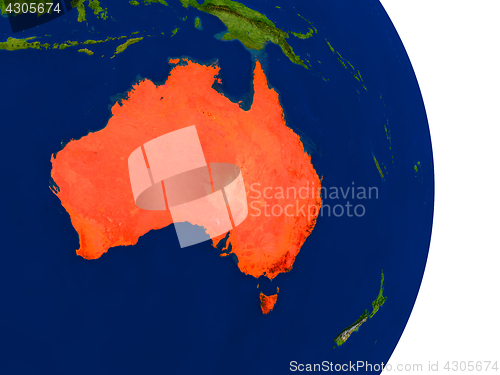Image of Australia on Earth