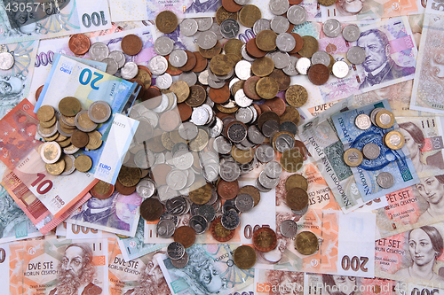 Image of czech money texture 