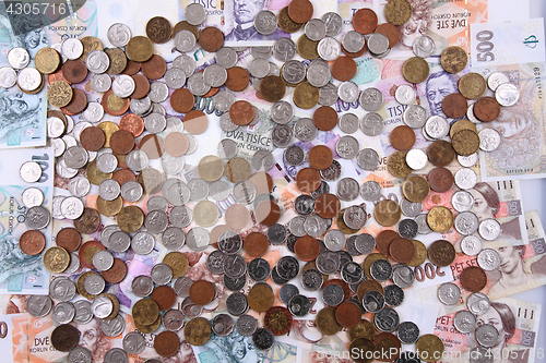 Image of czech money texture 