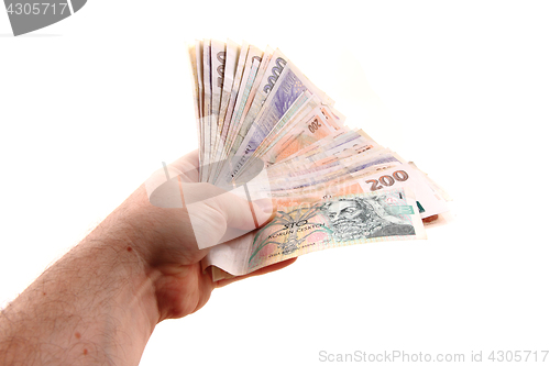 Image of czech money isolated