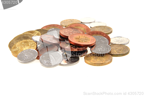 Image of czech coins isolated