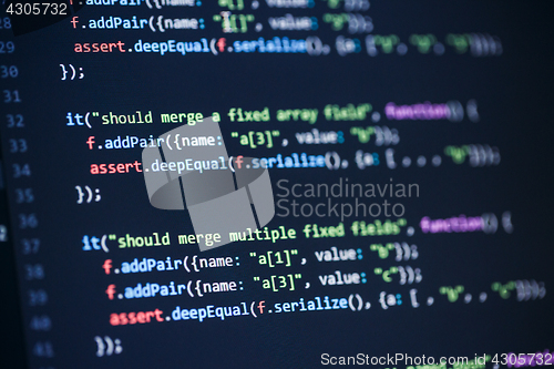 Image of Software computer programming code