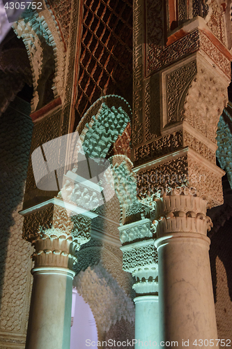 Image of Saadian tomb mausoleum in Marrakech, Morocco