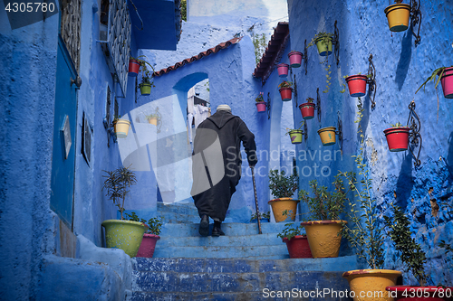 Image of Chefchaouen, the blue city in the Morocco.