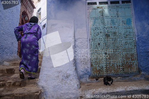 Image of Chefchaouen, the blue city in the Morocco.