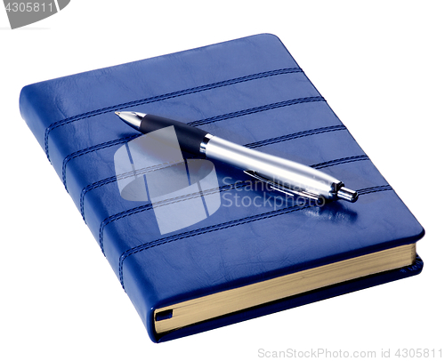 Image of Leather Diary and Pen