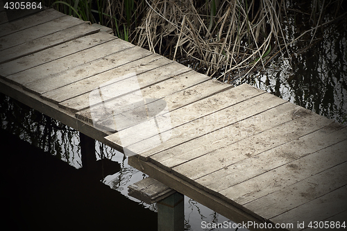 Image of abstract view of a footbridge