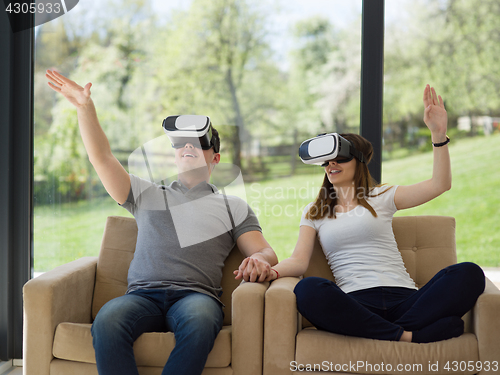 Image of Couple using virtual reality headset