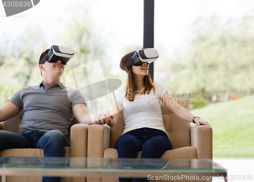 Image of Couple using virtual reality headset