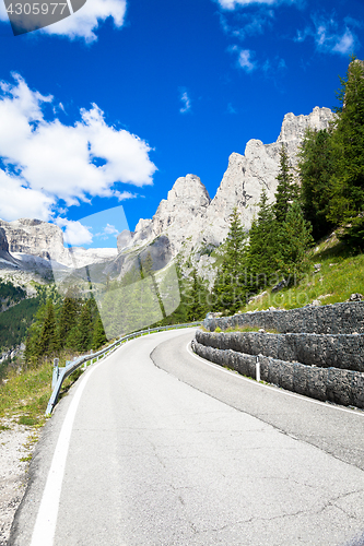 Image of Mountain road in Dolomiti region - Italy