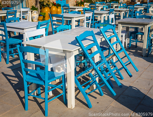 Image of Tables in a traditional Italian Restaurant in Sicily