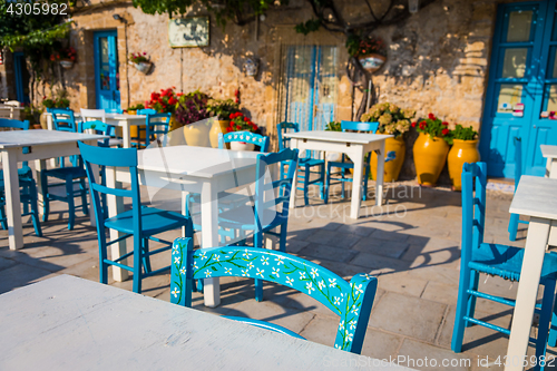 Image of Tables in a traditional Italian Restaurant in Sicily