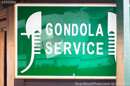 Image of Gondola Service Sign