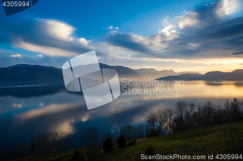 Image of Kvam in Hardanger fjord, Norway, in a fascinating light