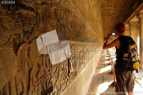 Image of Tourist in Angkor at