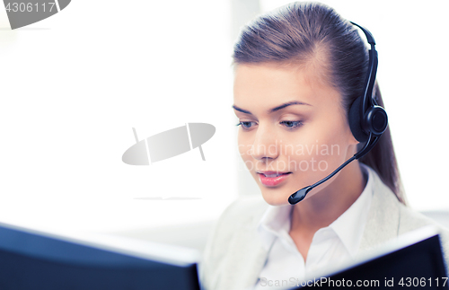 Image of friendly female helpline operator