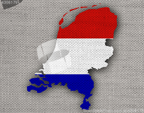 Image of Textured map of the Netherlands in nice colors