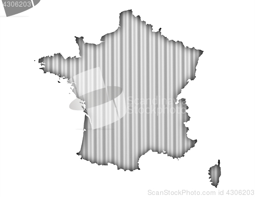 Image of Textured map of France in nice colors