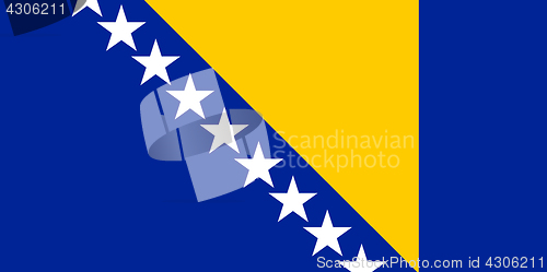 Image of Colored flag of Bosnia and Herzegovina