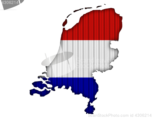 Image of Textured map of the Netherlands in nice colors