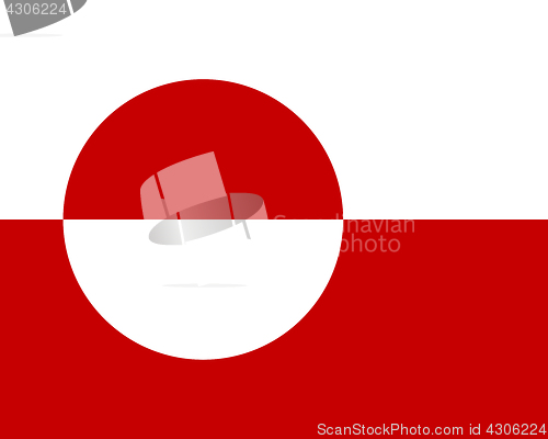 Image of Colored flag of Greenland