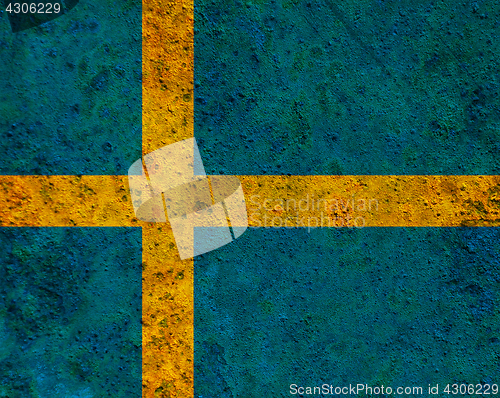 Image of Textured flag of Sweden in nice colors