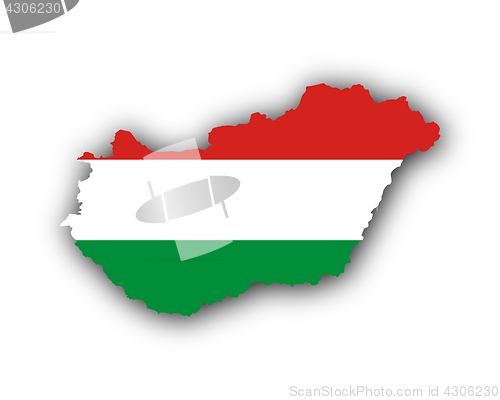 Image of Map and flag of Hungary