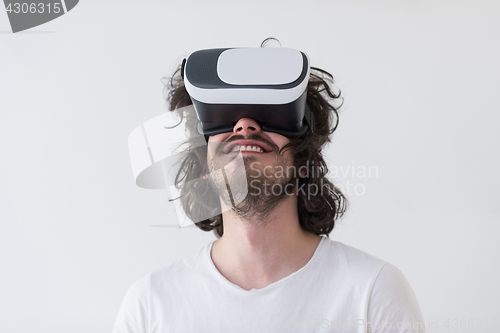 Image of Man using headset of virtual reality