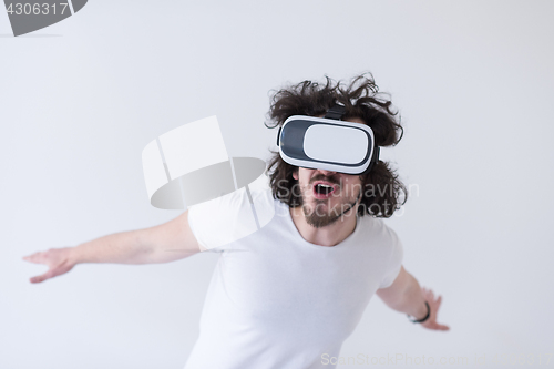 Image of Man using headset of virtual reality