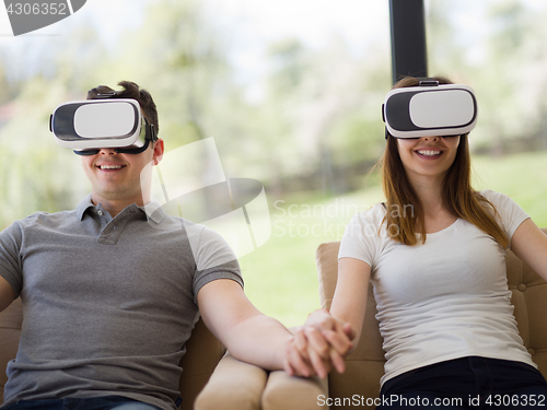 Image of Couple using virtual reality headset