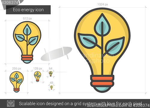 Image of Eco energy line icon.