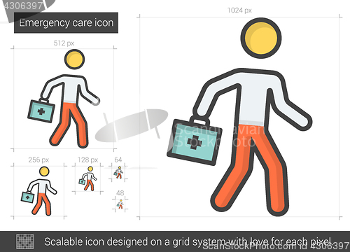 Image of Emergency care line icon.