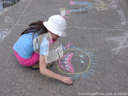 Image of Girl Drawing