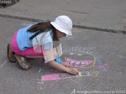 Image of Girl Drawing