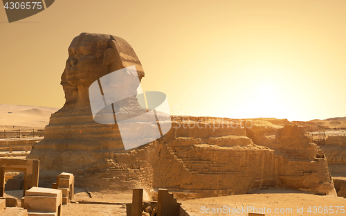 Image of Sphinx in deser