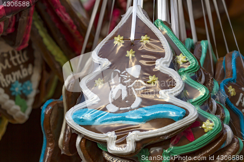 Image of Gingerbread Hearts on german christmas market