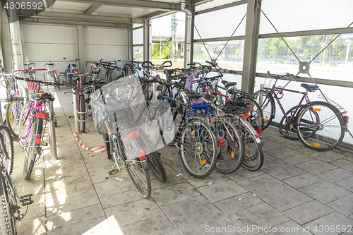Image of Bicycle parking at the station