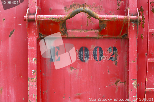 Image of Detail von verwittertem Container