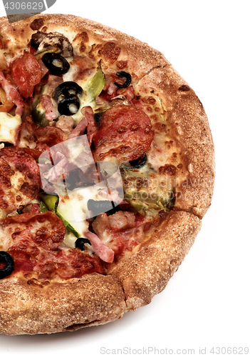Image of Pepperoni and Black Olives Pizza