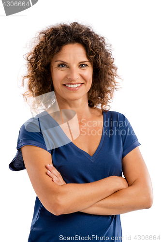 Image of Portrait of a happy mature woman