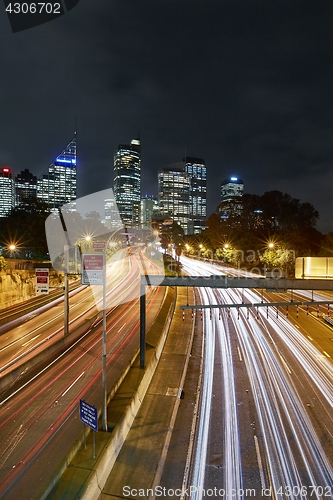 Image of Urban highway at night