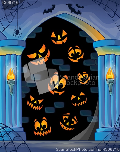 Image of Wall alcove with Halloween topic 1