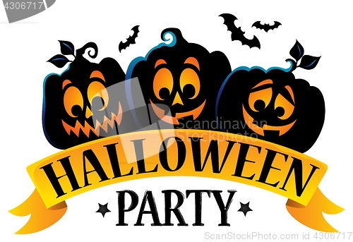 Image of Halloween party sign theme image 1