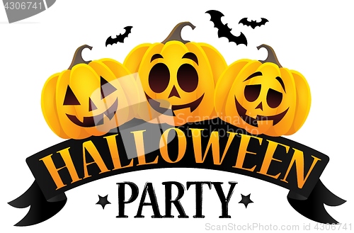 Image of Halloween party sign theme image 6