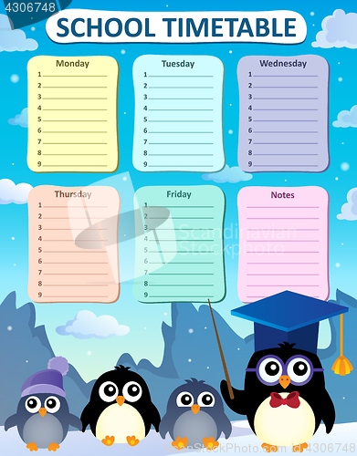 Image of Weekly school timetable design 4