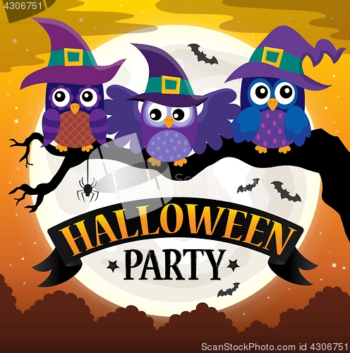 Image of Halloween party sign theme image 7