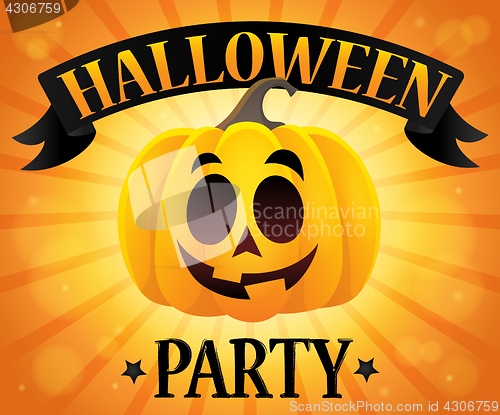 Image of Halloween party sign composition image 1