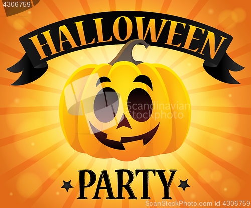 Image of Halloween party sign composition image 1