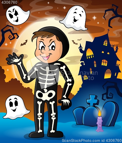 Image of Boy in Halloween costume theme image 2