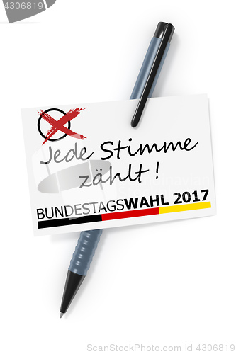 Image of Bundestagswahl 2017 Jede Stimme zaehlt